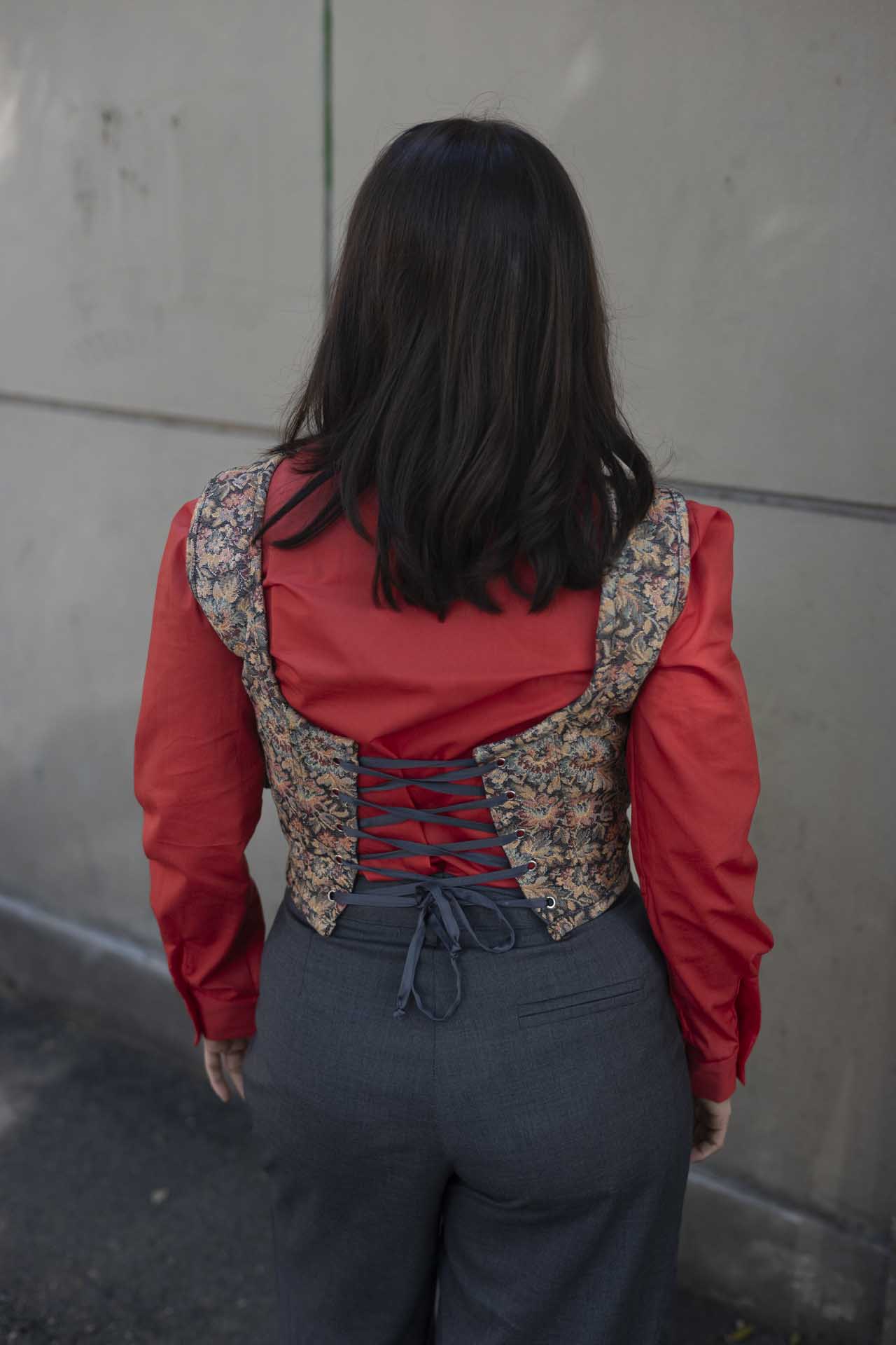 Corsetto gobelin cotone fiori misstufi 3