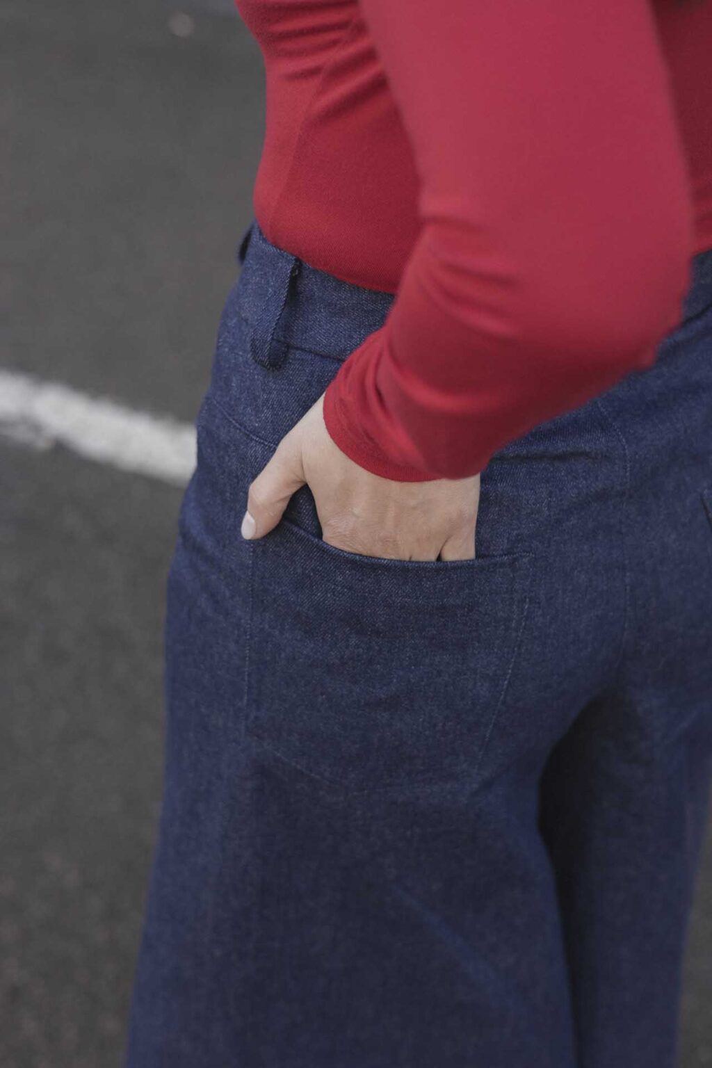 Pantagonna denim blu