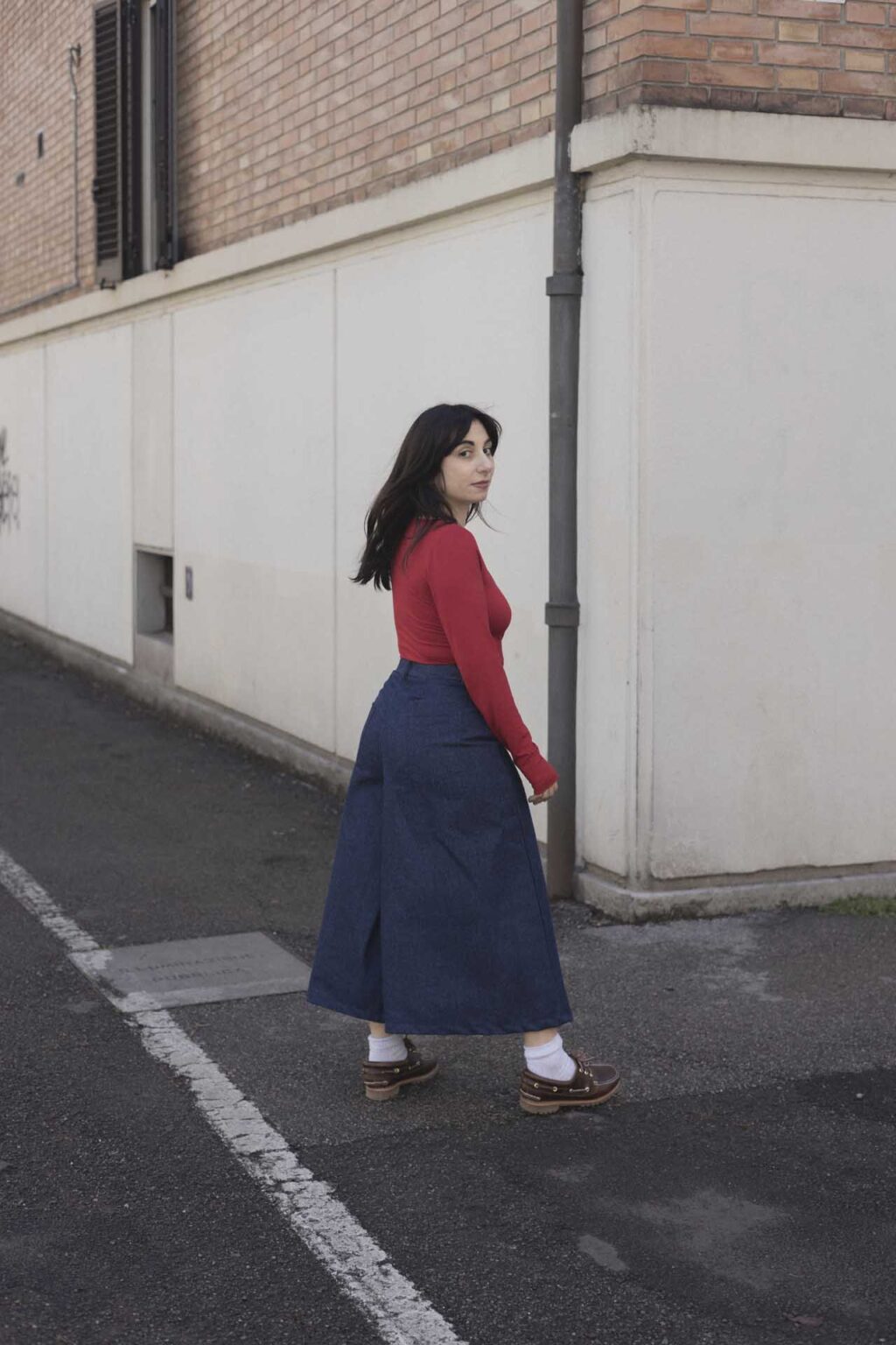 Pantagonna jeans denim blu