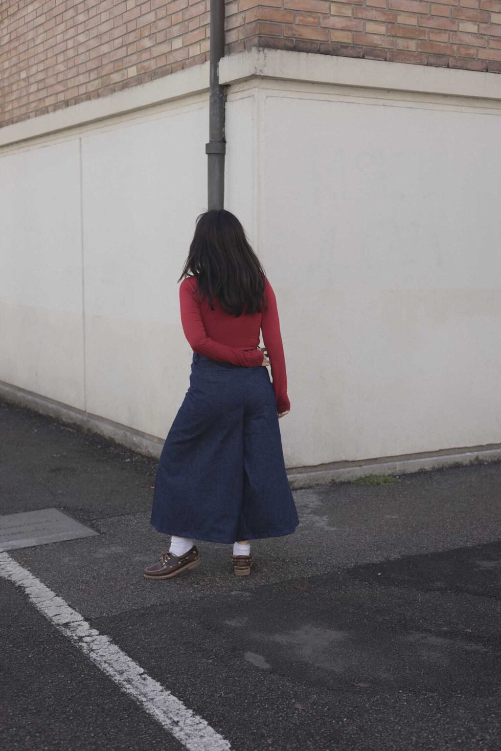 Pantagonna jeans denim blu