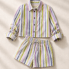 Camicia boxer righe multicolor