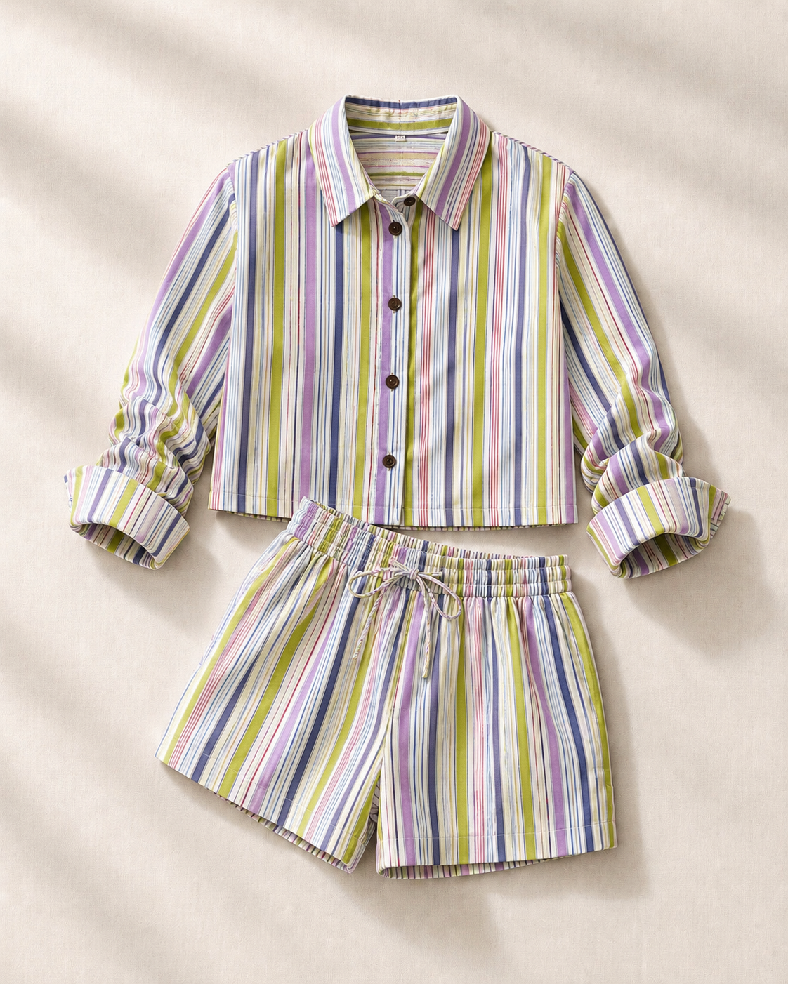 Camicia boxer righe multicolor