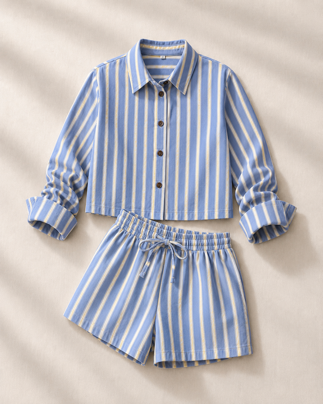 Camicia boxer righe azzurro bianco