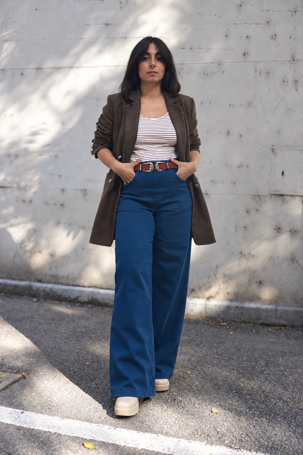 Pantalone PANTASTICO WIDE- Pantalone ampio denim maglia - immagine 3