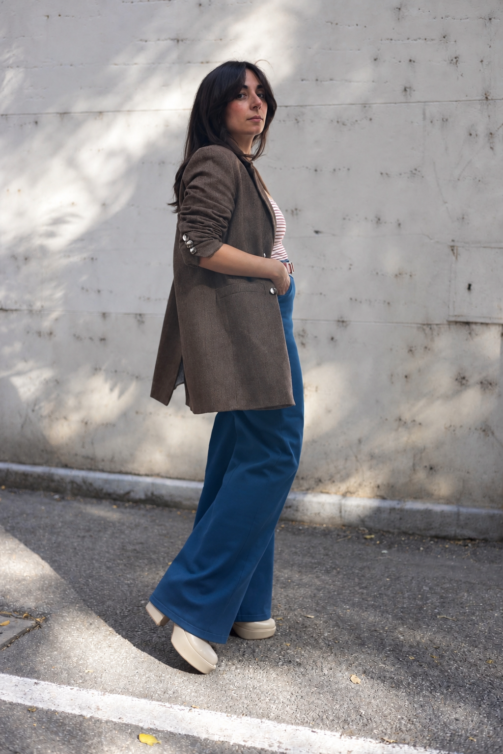 Pantalone PANTASTICO WIDE- Pantalone ampio denim maglia - immagine 2